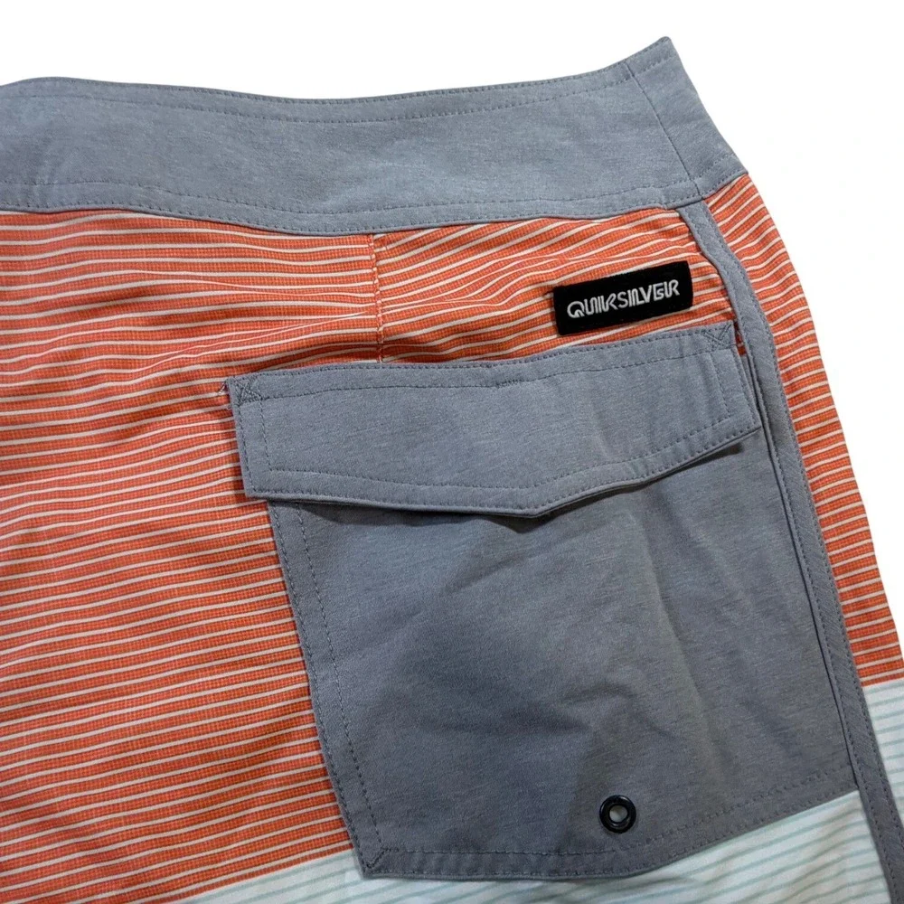 Quiksilver Highline Surfsilk Tijuana 19 Board Shorts Mens 36 Orange Mint Swim J8